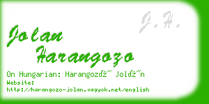 jolan harangozo business card